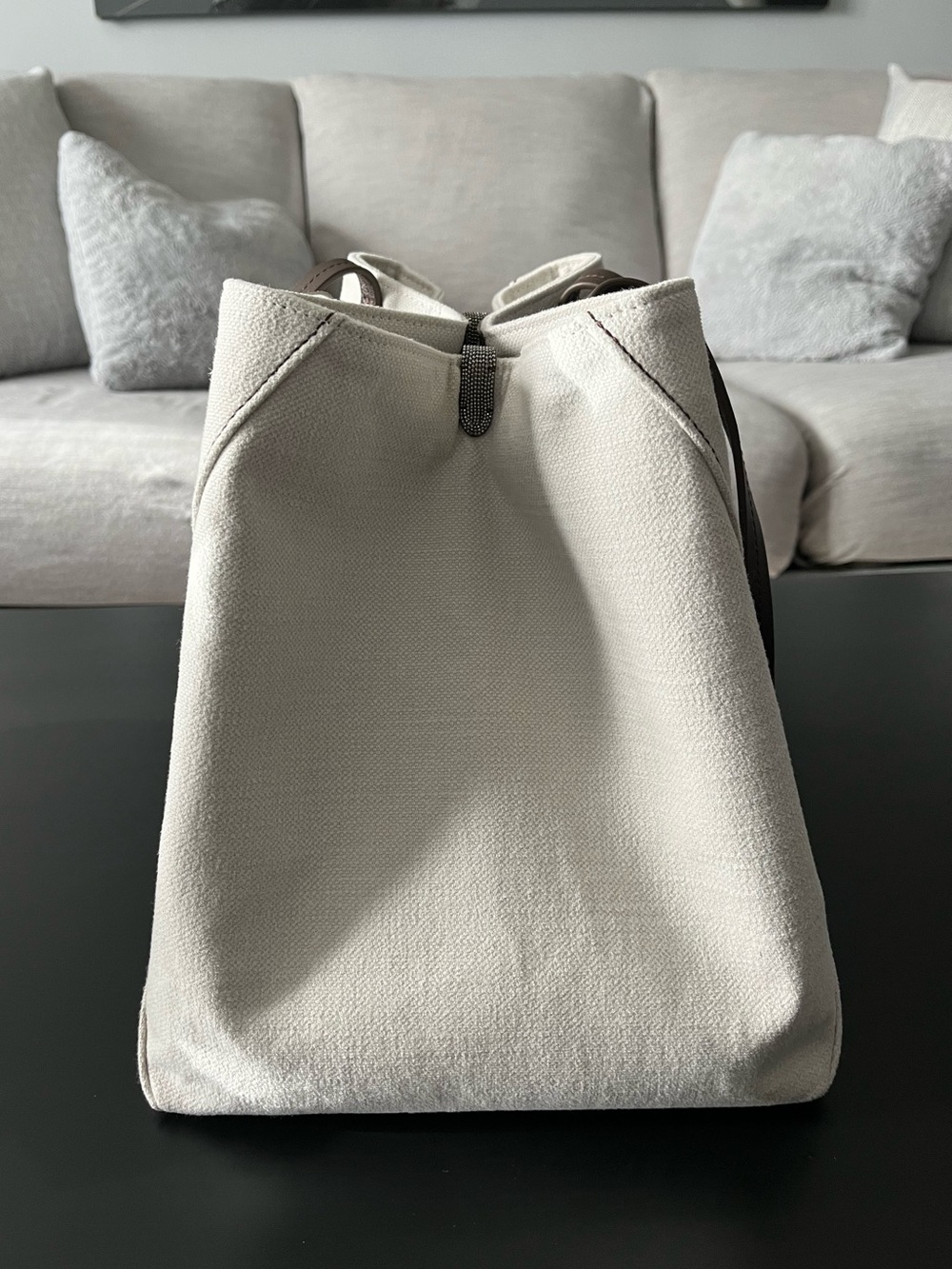 Brunello Cucinelli Canvas Shopping Tote - Picture 6 of 14